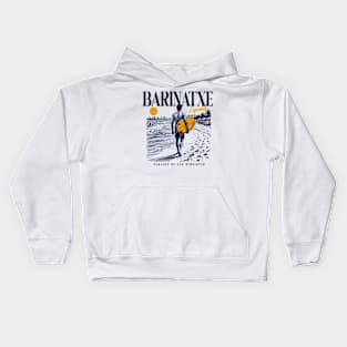 Vintage Surfing Barinatxe, Spain // Retro Surfer Sketch // Surfer's Paradise Kids Hoodie